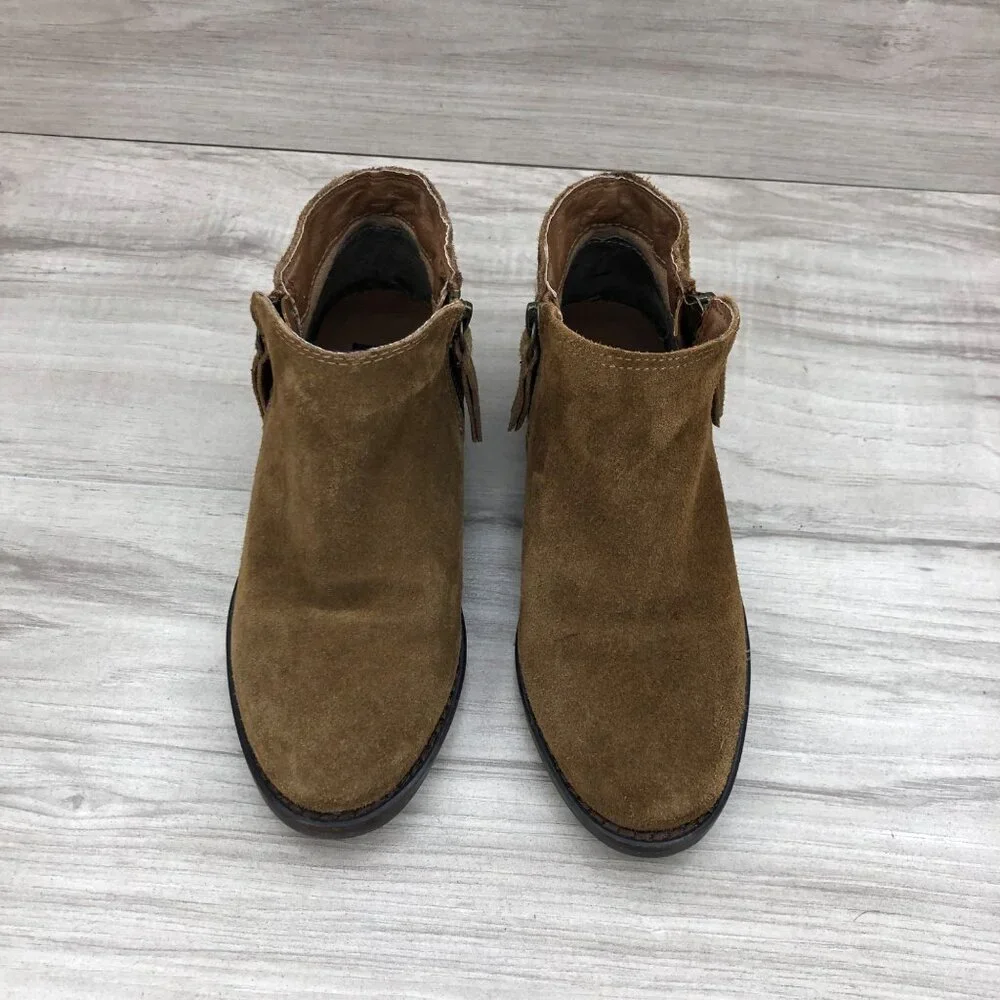 Ralph Lauren Ankle Boots Kids 13 Brown Suede Zip Booties